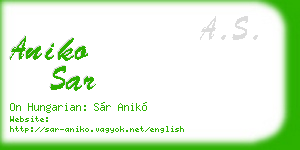 aniko sar business card